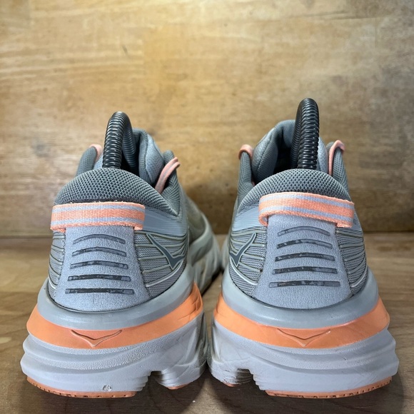 Hoka One One Bondi 7 CUSHIONED Womens Size 7.5 Running Shoes Sneakers Gray - Picture 7 of 14